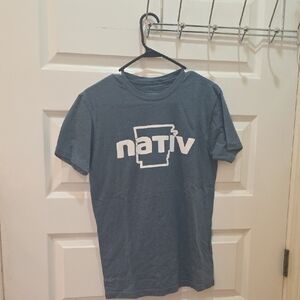 Native Navy T-Shirt with White Logo